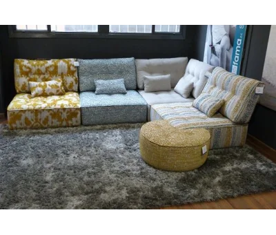 Sofá Arianne - conjunto azul y beige